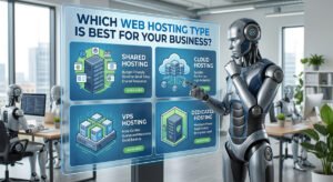 A robot deciding Which web hosting is best for your business?